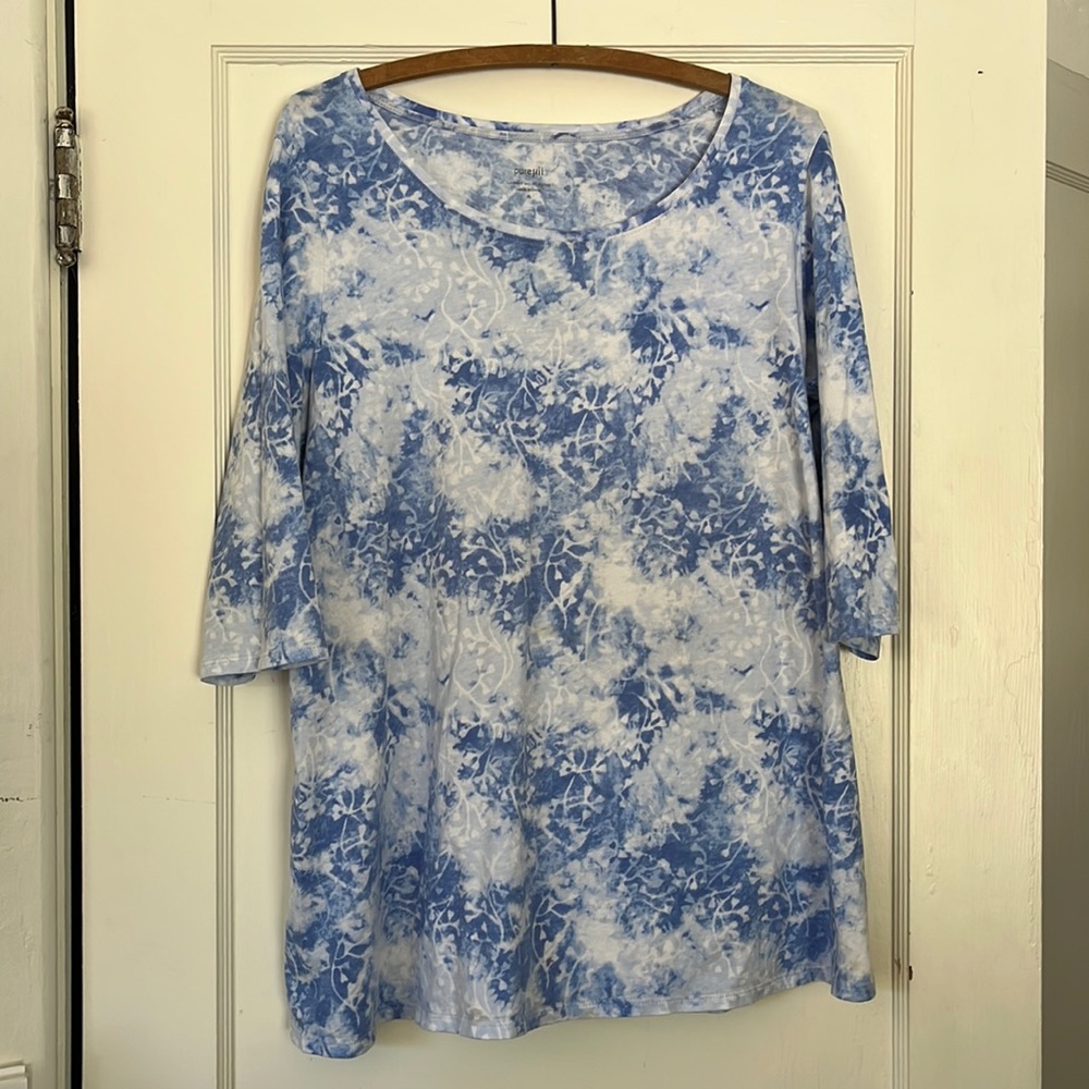 PureJill Blue Ballet Sleeve T-shirt